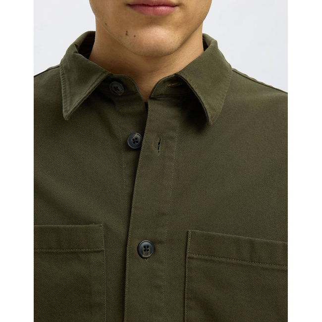 Product SELECTED SLHTRAVIS TWILL OVERSHIRT LS NOOS base image