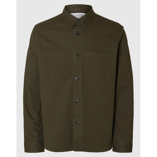 Product SELECTED SLHTRAVIS TWILL OVERSHIRT LS NOOS base image