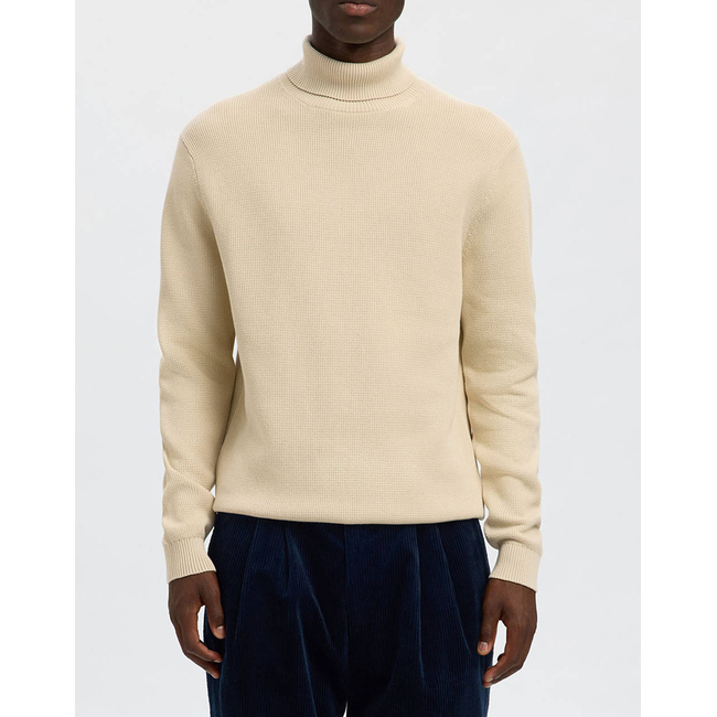 Product SELECTED SLHDANE LS KNIT STRUCTURE ROLL NECK NOOS base image