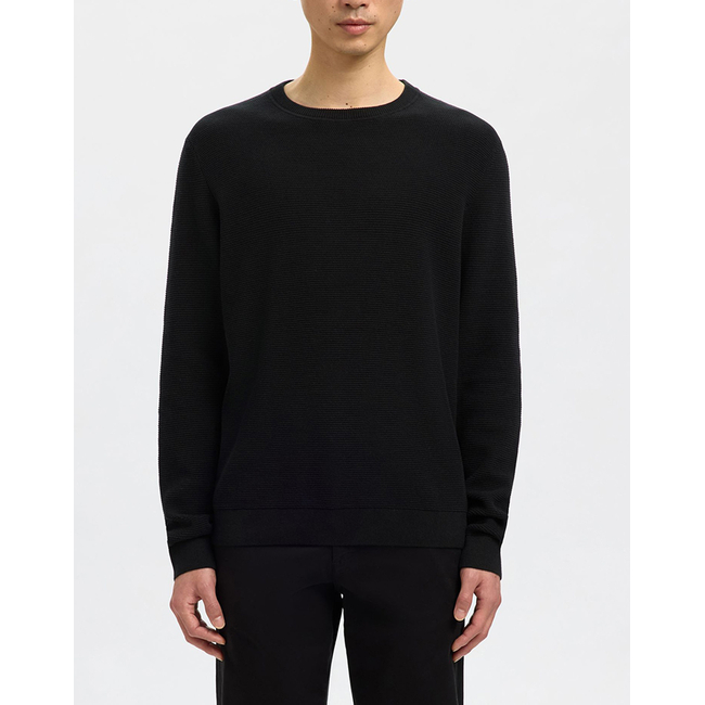 Product SELECTED SLHROSS LS KNIT STRUCTURE CREW NECK NOOS base image