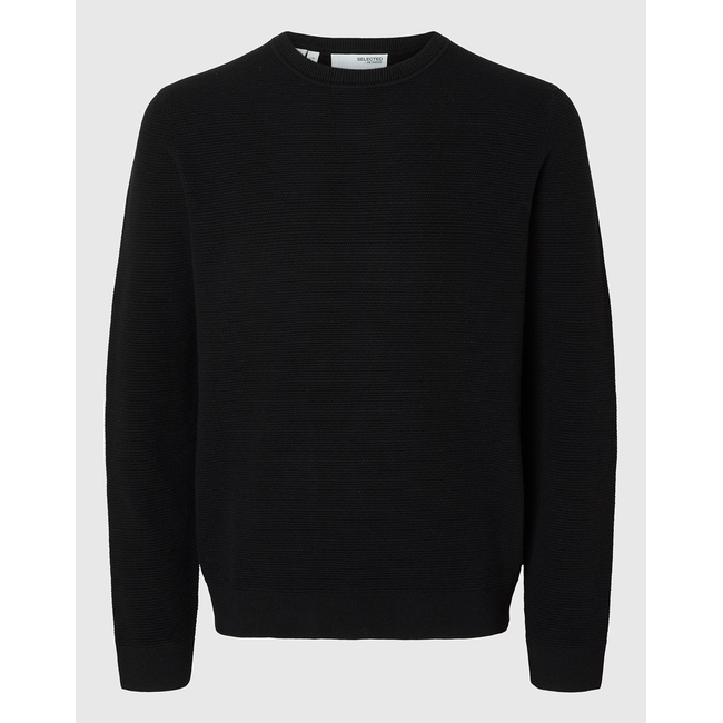 Product SELECTED SLHROSS LS KNIT STRUCTURE CREW NECK NOOS base image