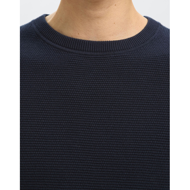 Product SELECTED SLHROSS LS KNIT STRUCTURE CREW NECK NOOS base image