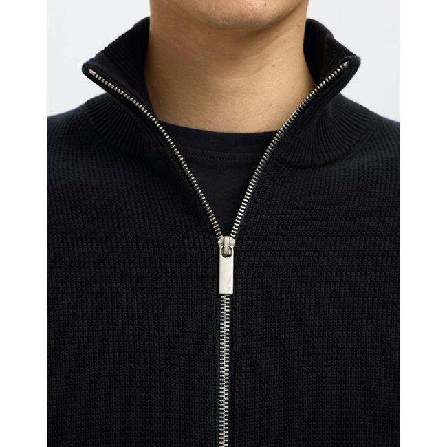 Product SELECTED SLHDANE LS KNIT STRUCTURE FULL ZIP NOOS base image