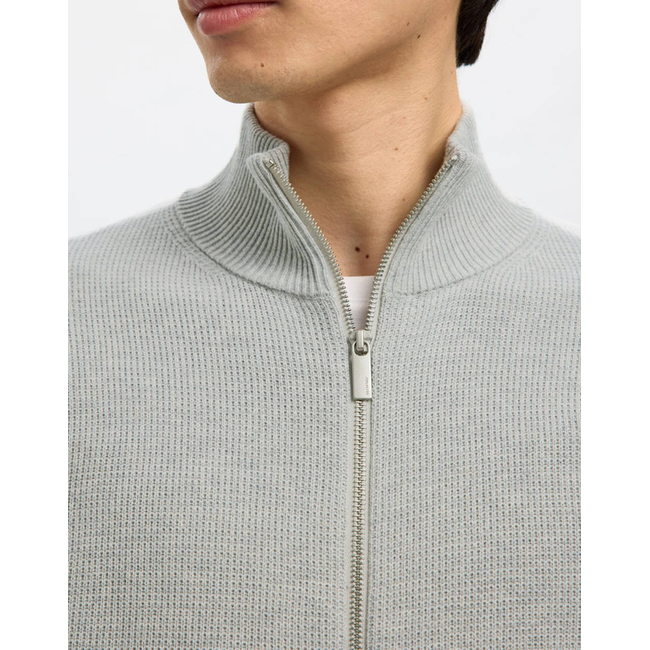 Product SELECTED SLHDANE LS KNIT STRUCTURE FULL ZIP NOOS base image