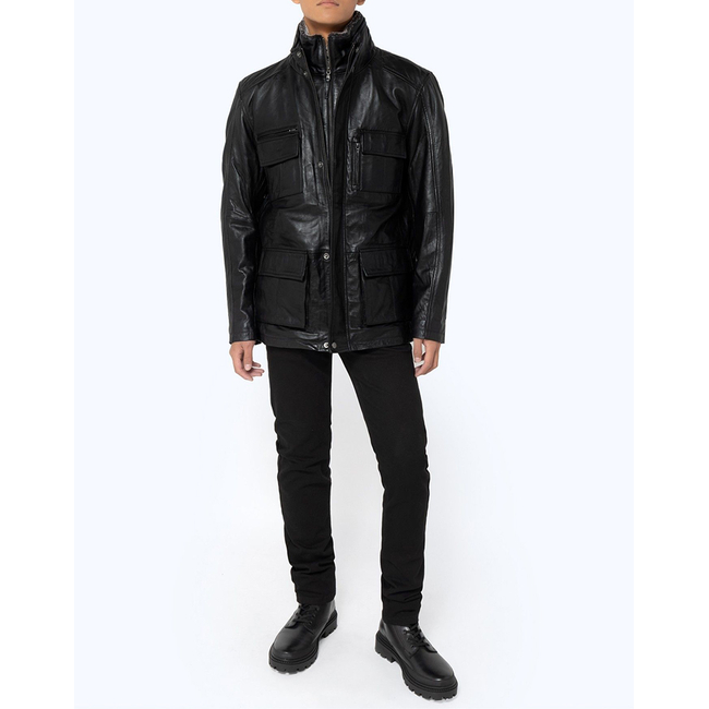 Product THE BOSTONIANS MΠΟΥΦΑΝ ΔΕΡΜΑΤΙΝΟ PARKA REGULAR FIT base image