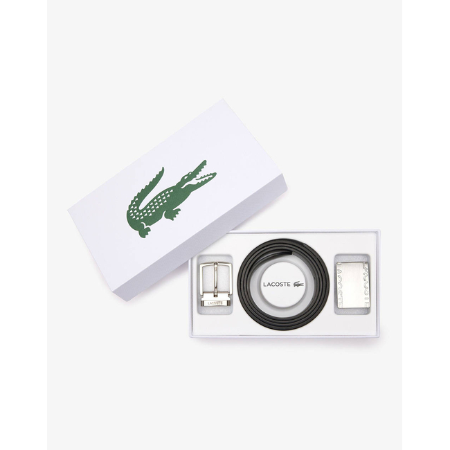 Product LACOSTE MEN'S BELT GIFT SET 30 EMBOSSED MONO BOX base image