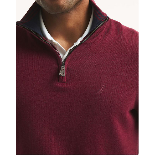 Product NAUTICA KNITTED SHIRT LS PERFORMANCE SOLID 1/4 ZIP (12GG) base image