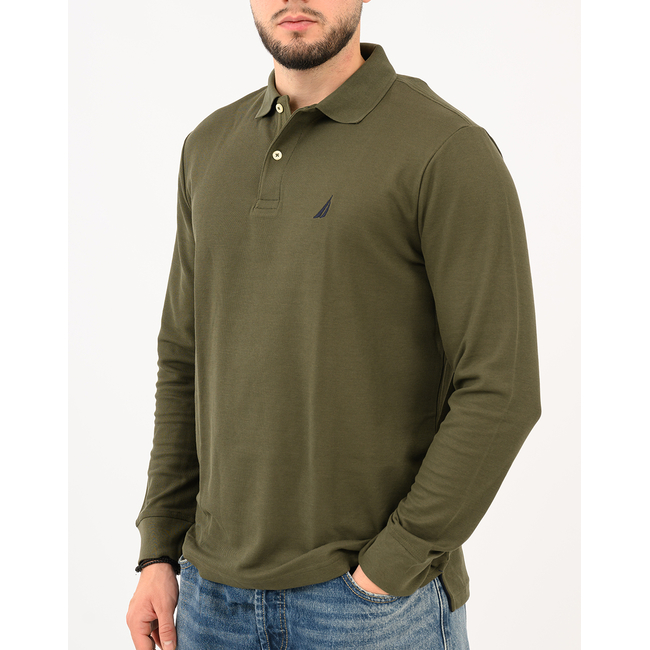 Product NAUTICA ΜΠΛΟΥΖΑ ΠΟΛΟ ΜΜ LS DECK POLO_SUSTAINABLE base image