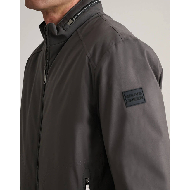 Product NAVY&GREEN JACKET WITH DETACHABLE HOOD base image
