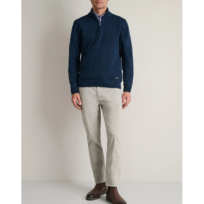 Product NAVY&GREEN KNITTED COTTON JACKET WITH ZIPPER base image