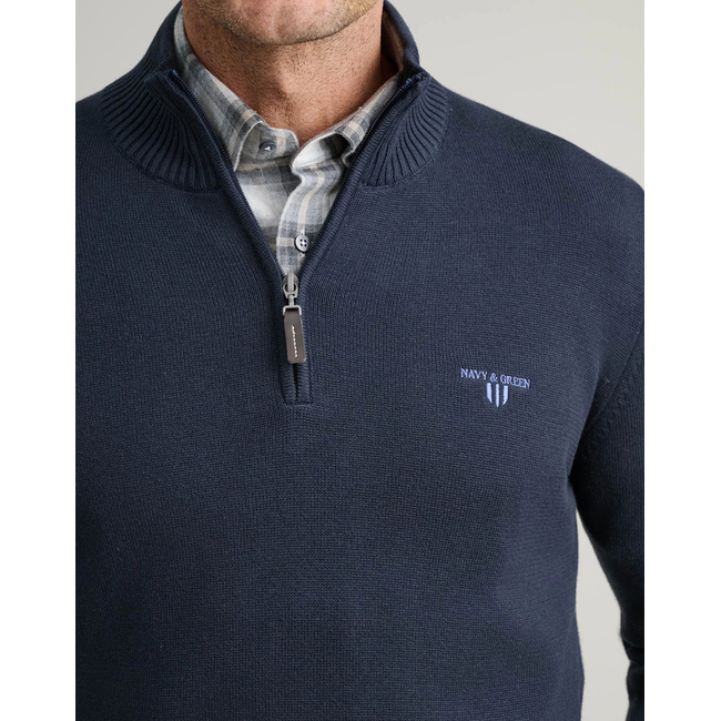 Product NAVY&GREEN ΠΛΕΚΤΟ ΒΑΜΒΑΚΕΡΟ ΛΟΥΠΕΤΟ ΜΕ ΦΕΡΜΟΥΑΡ base image