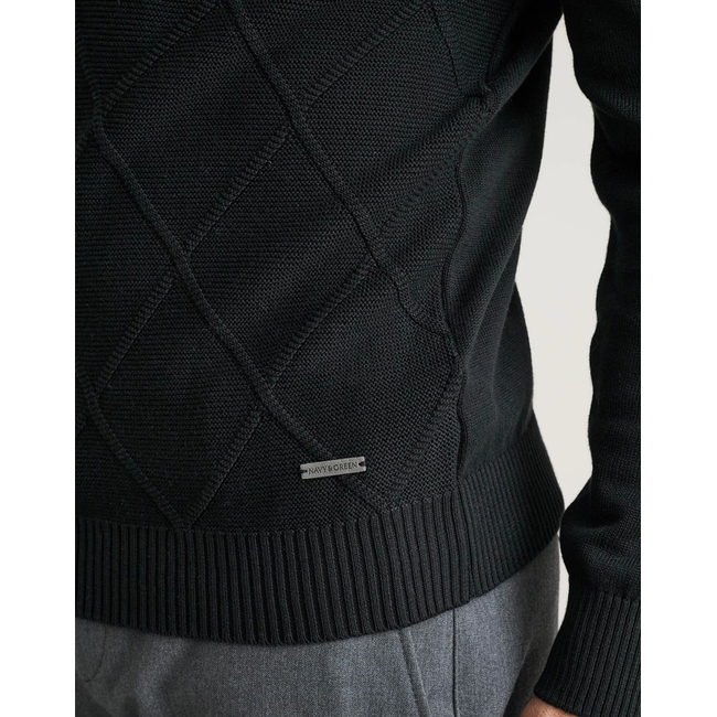 Product NAVY&GREEN KNIT-10GG COTTON base image