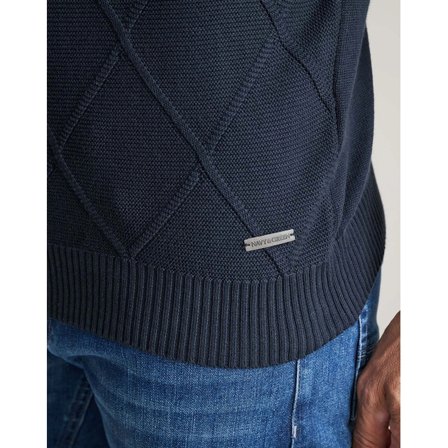 Product NAVY&GREEN KNIT-10GG COTTON base image