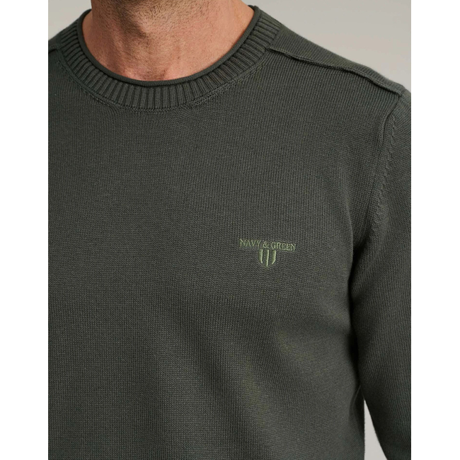 Product NAVY&GREEN KNIT-10GG COTTON base image