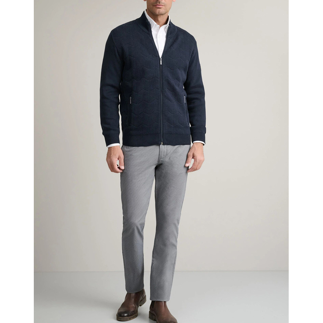 Product NAVY&GREEN ΖΑΚΕΤΑ ΠΛΕΚΤΗ-12GG COTTON base image