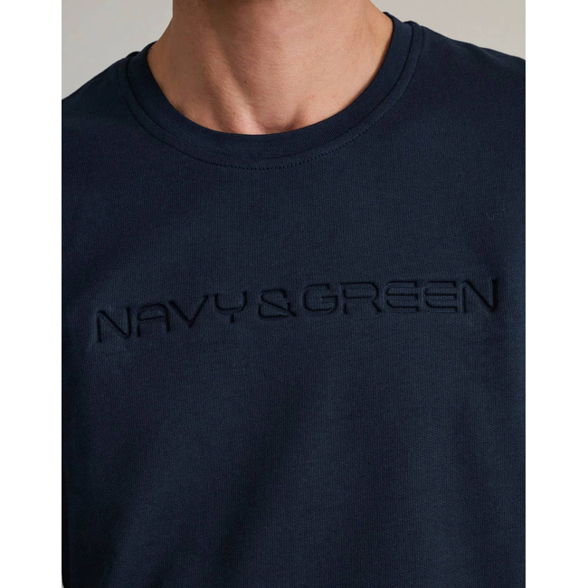 Product NAVY&GREEN ΜΠΛΟΥΖΑ ΛΑΙΜΟΚΟΨΗ M/M base image