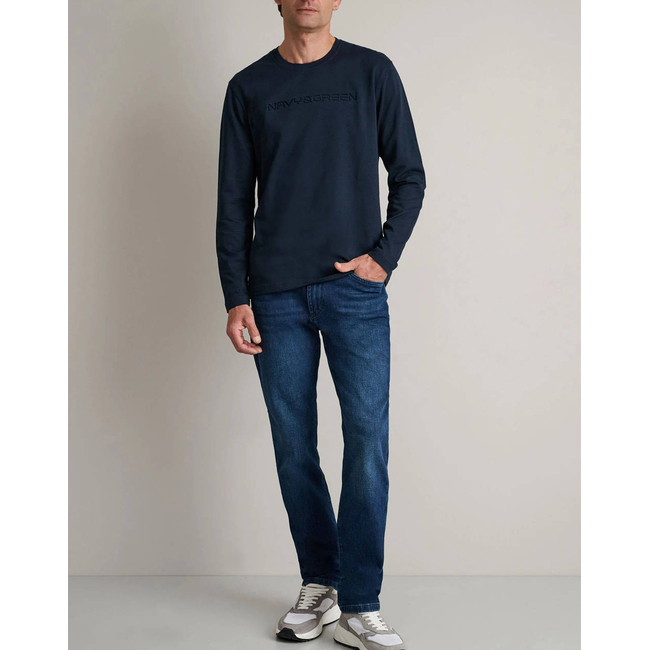 Product NAVY&GREEN ΜΠΛΟΥΖΑ ΛΑΙΜΟΚΟΨΗ M/M base image