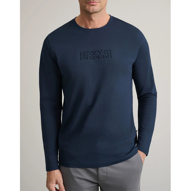 Product NAVY&GREEN ΜΠΛΟΥΖΑ ΛΑΙΜΟΚΟΨΗ M/M base image