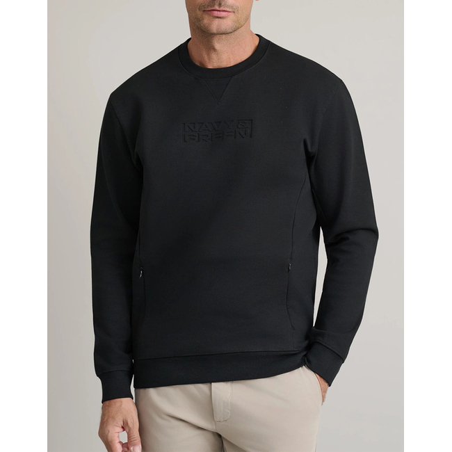 Product NAVY&GREEN CREWNECK SWEATSHIRT base image