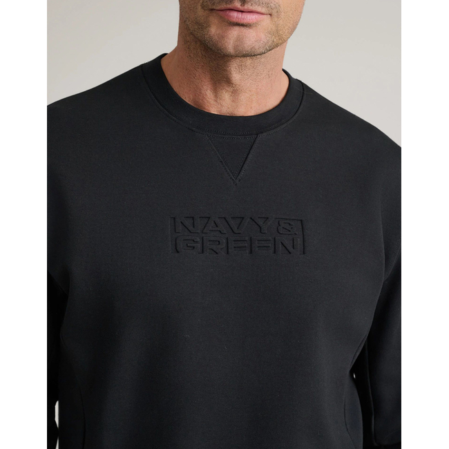 Product NAVY&GREEN CREWNECK SWEATSHIRT base image