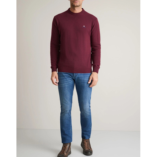 Product NAVY&GREEN KNITTED CREWNECK base image