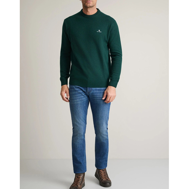 Product NAVY&GREEN KNITTED CREWNECK base image
