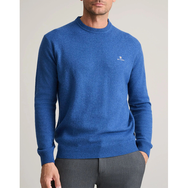 Product NAVY&GREEN KNITTED CREWNECK base image