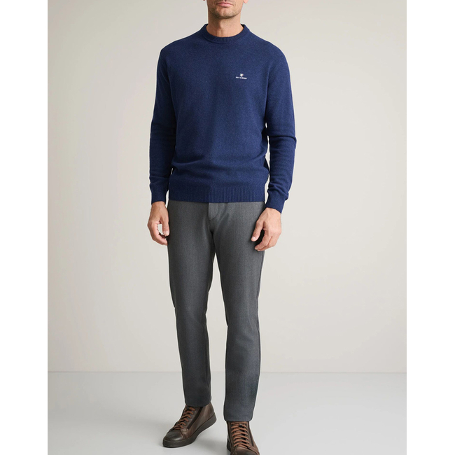 Product NAVY&GREEN KNITTED CREWNECK base image