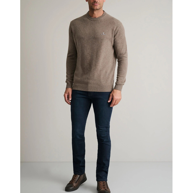 Product NAVY&GREEN KNITTED CREWNECK base image