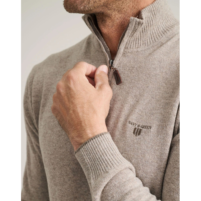 Product NAVY&GREEN KNITWEAR ZIPPER base image