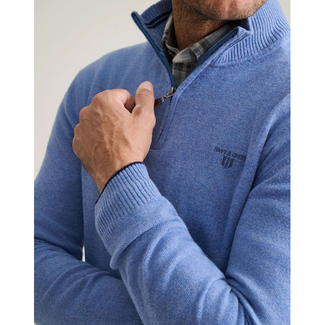 Product NAVY&GREEN KNITWEAR ZIPPER base image