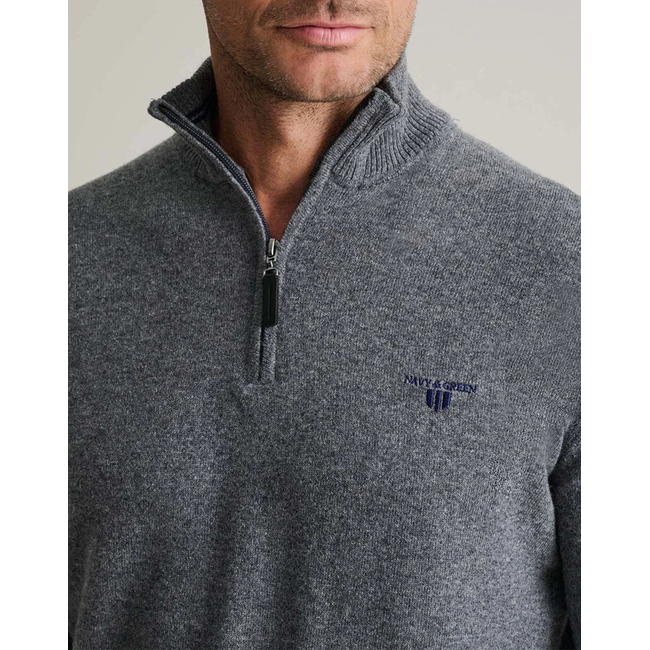 Product NAVY&GREEN KNITWEAR ZIPPER base image