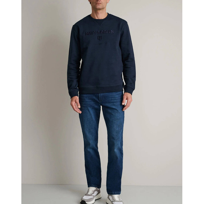 Product NAVY&GREEN ΜΠΛΟΥΖΑ ΦΟΥΤΕΡ ΛΑΙΜΟΚΟΨΗ M/M base image