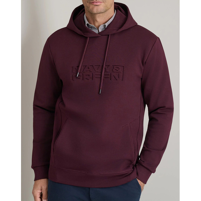 Product NAVY&GREEN HOODED SWEATSHIRT base image