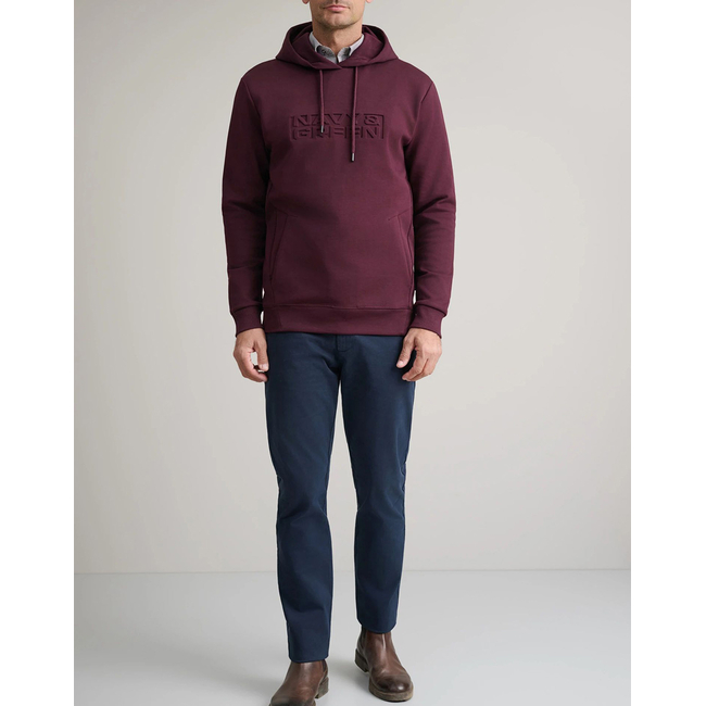 Product NAVY&GREEN HOODED SWEATSHIRT base image