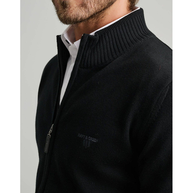 Product NAVY&GREEN KNITTED CARDIGAN base image