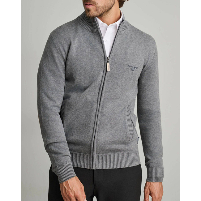 Product NAVY&GREEN KNITTED CARDIGAN base image