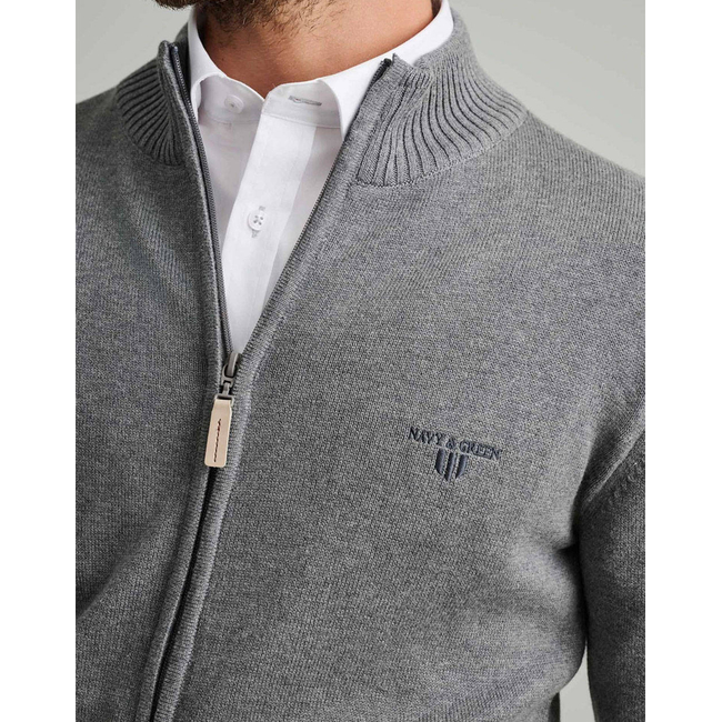 Product NAVY&GREEN KNITTED CARDIGAN base image