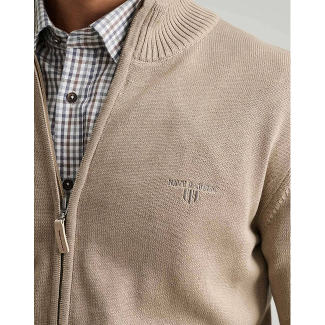 Product NAVY&GREEN KNITTED CARDIGAN base image