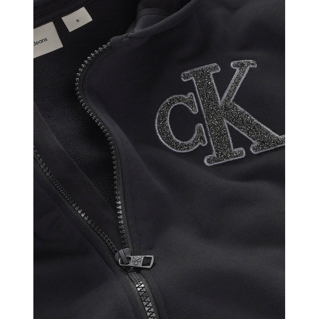 Product CALVIN KLEIN JEANS CK LOGO TERRY ZIP THROUGH base image