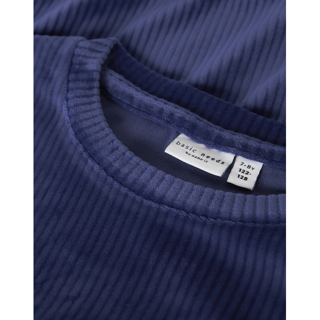 Product NAME IT NKFVELOA LS VELVET SHORT TOP base image