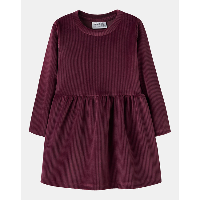 Product NAME IT NMFVELOA LS VELVET DRESS base image