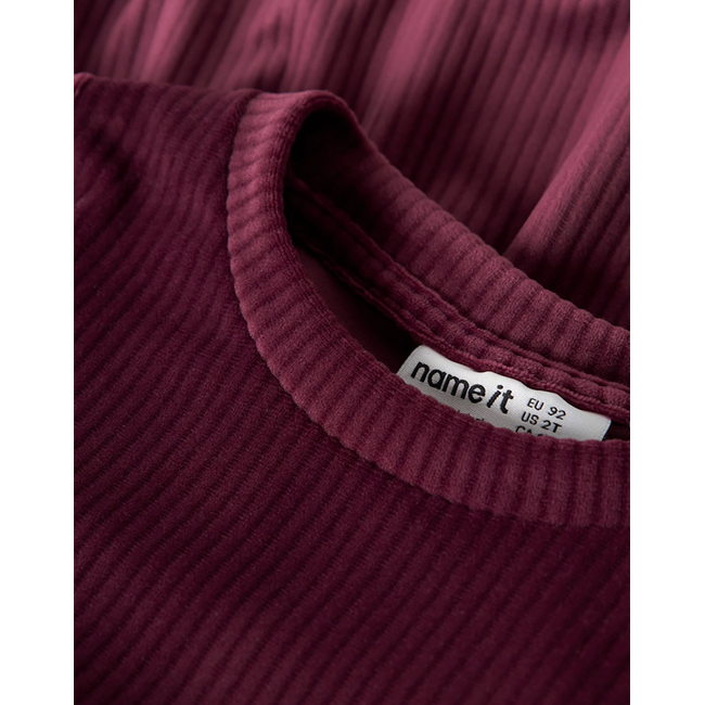 Product NAME IT NMFVELOA LS VELVET DRESS base image