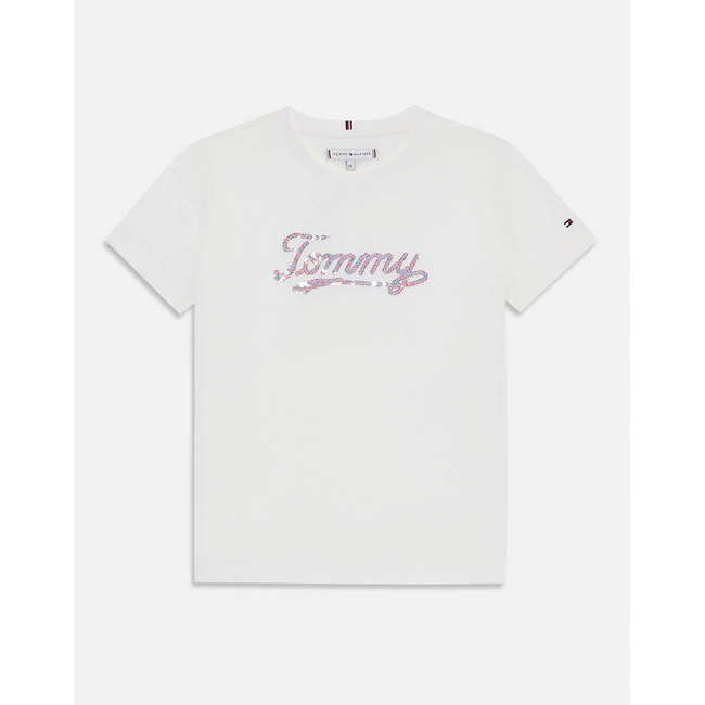 Product TOMMY HILFIGER TOMMY SCRIPT SEQUINS TEE SS base image