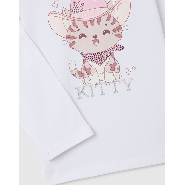 Product OVS T-SHIRT L/S W/KITTY base image