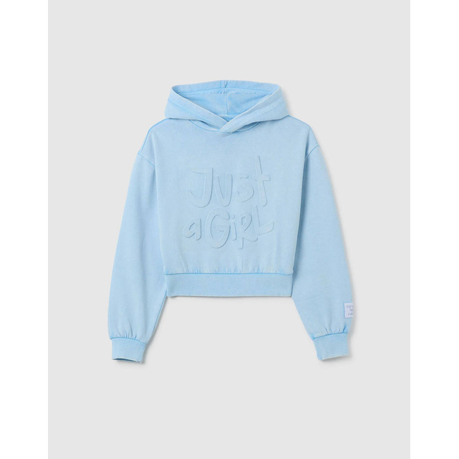 Product OVS HOODIE CROP ACID WASH base image