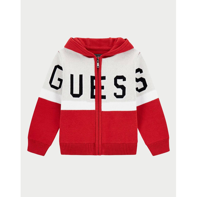 Product GUESS HOODED LS SWEATER W/ZIP KNITTED KIDS BOY base image