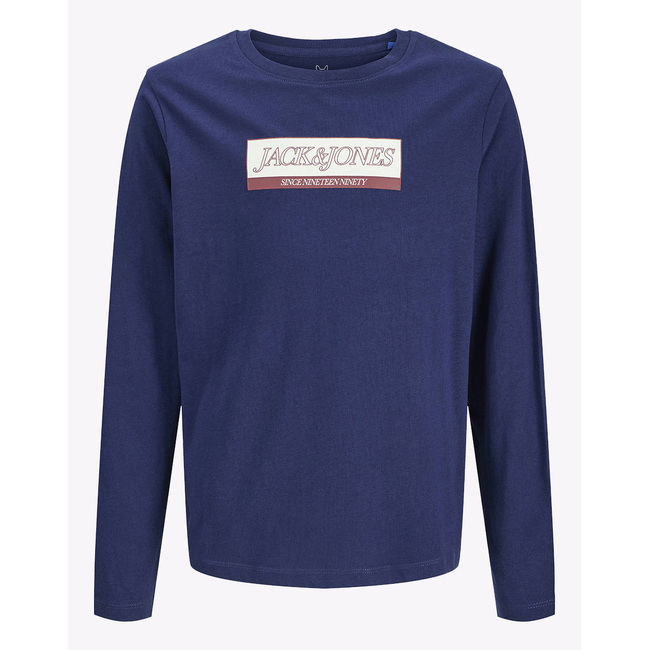 Product JACK&JONES JORINWOOD BLOCK BRANDING TEE LS CN JNR base image