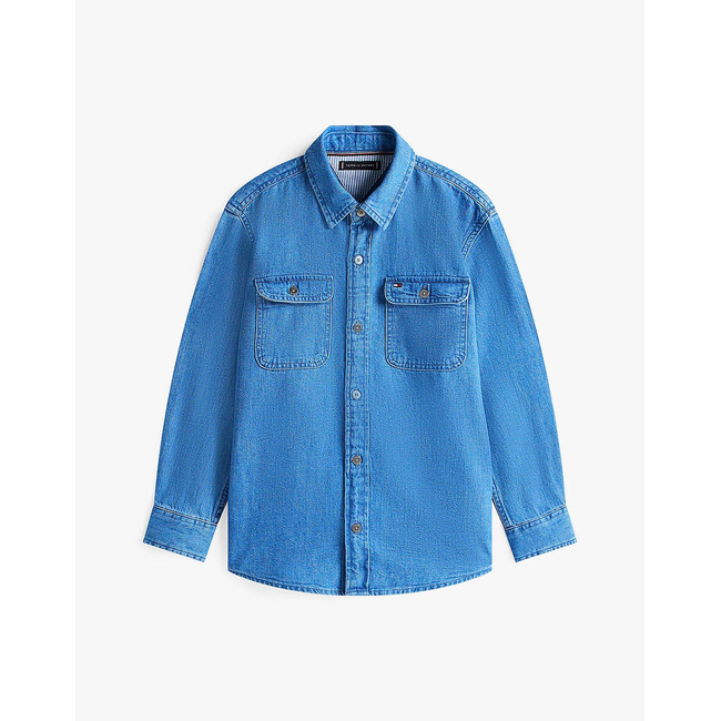 Product TOMMY HILFIGER MID BLUE DENIM SHIRT LS base image