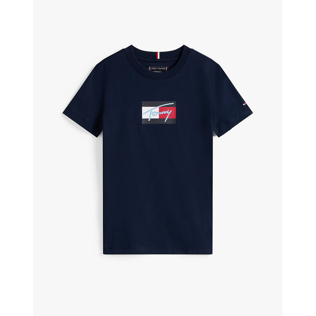 Product TOMMY HILFIGER TOMMY SCRIPT FLAG PRINT TEE SS base image